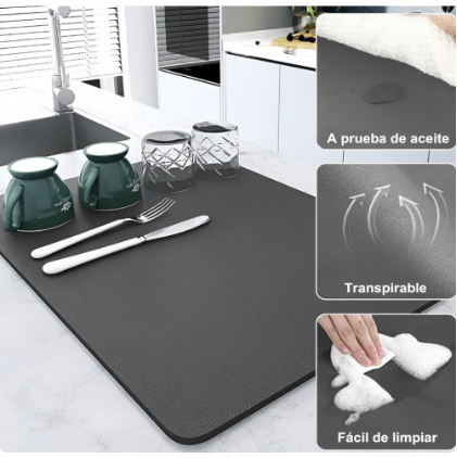 Alfombrilla para platos super absorbente
